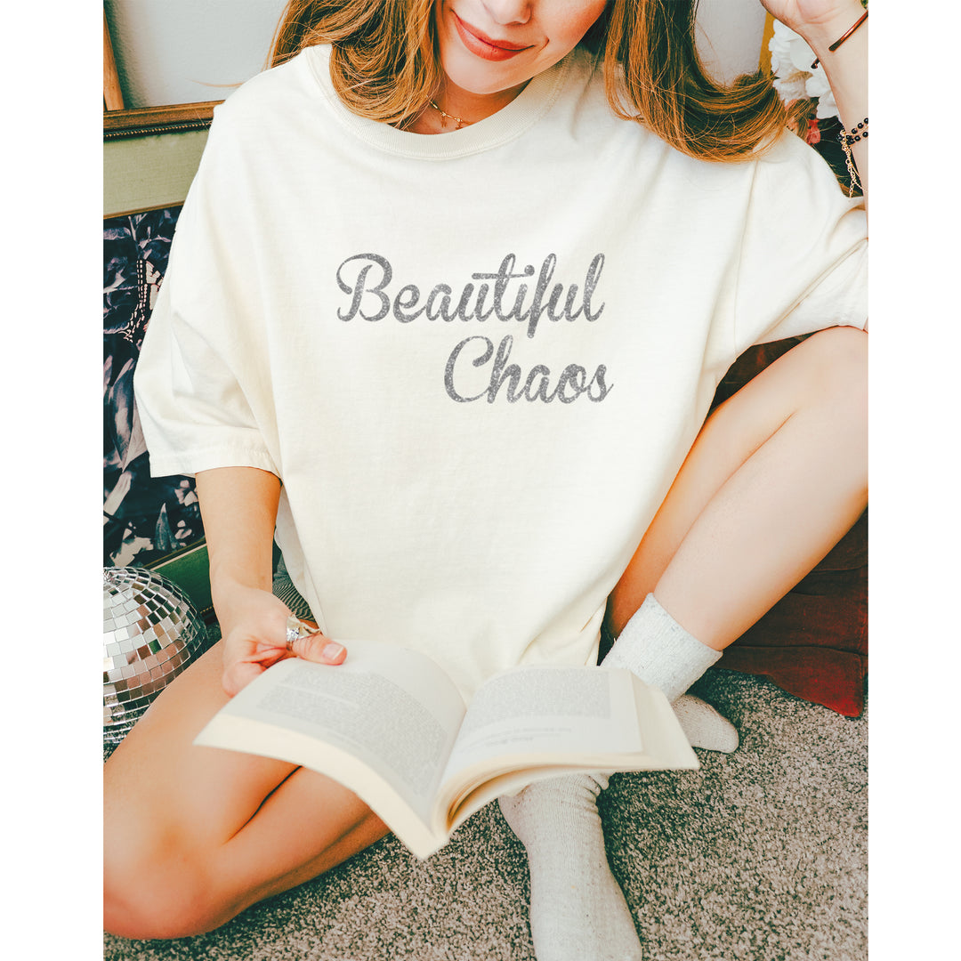 Beautiful Chaos Glitter Music Festival Vintage Soft Unisex T-shirt 