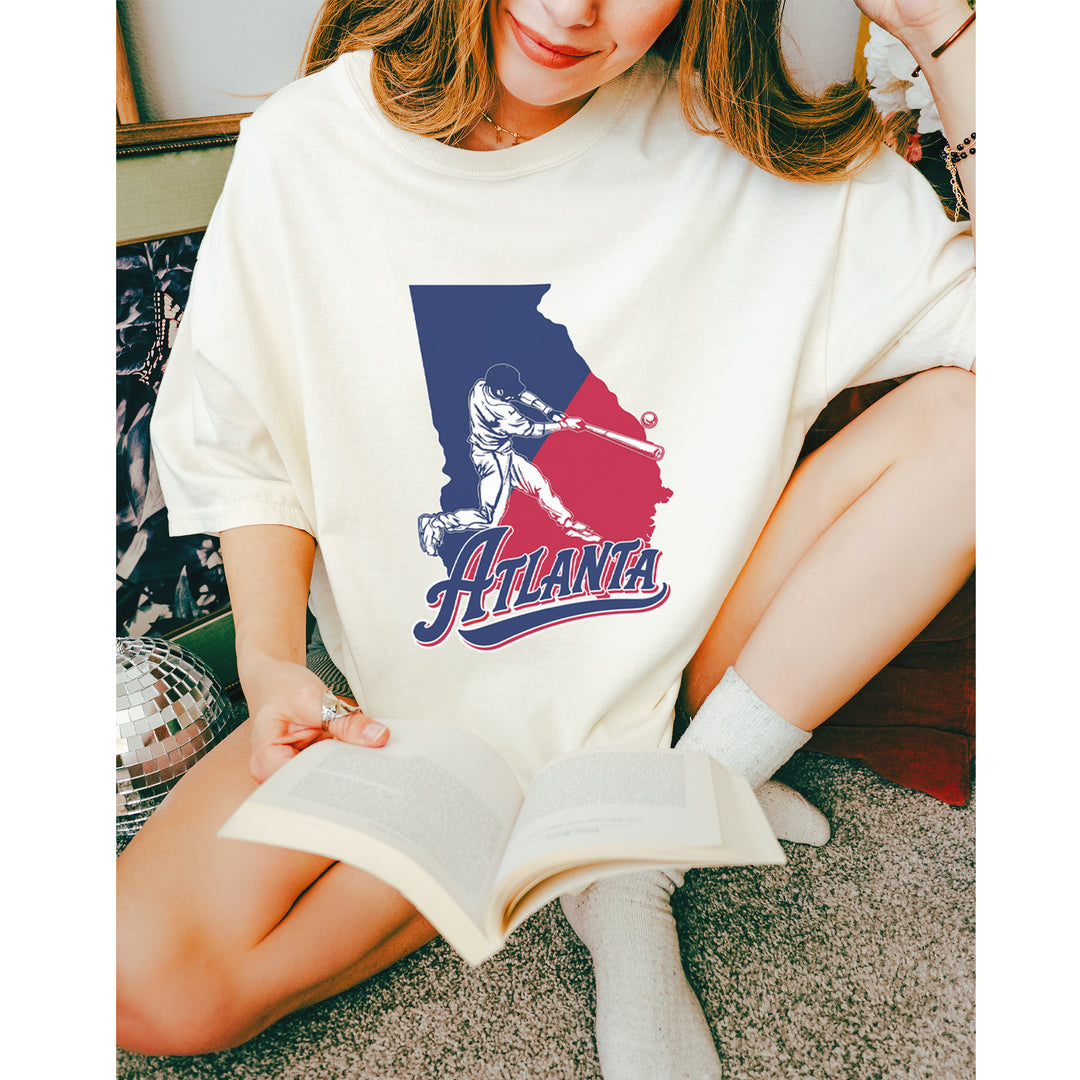 Atlanta Georgia Batter Up Vintage Soft Unisex T-shirt 