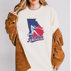 Atlanta Georgia Batter Up Vintage Soft Unisex T-shirt 