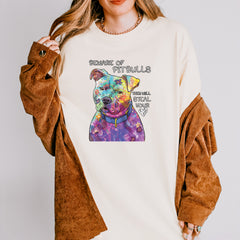 Beware Of Pit Bulls, They Will Steal Your Heart  Vintage Soft Unisex T-shirt 