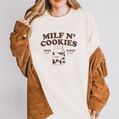 Milf And Cookies graphic on Garment-Dyed Heavyweight Unisex T-Shirt alternate view 17
