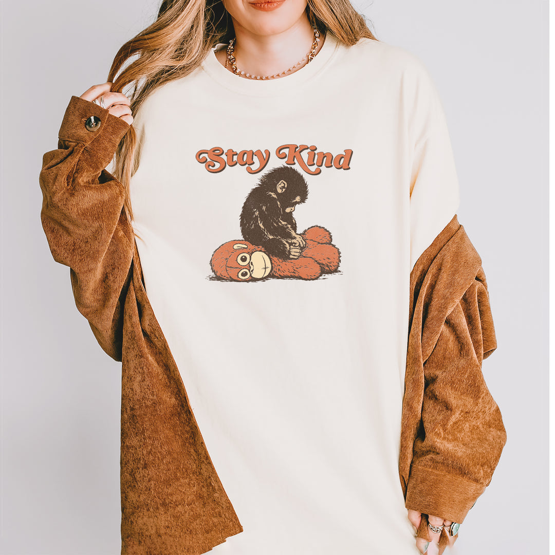 Punch Stay Kind Macaque Vintage Soft Unisex T-shirt 