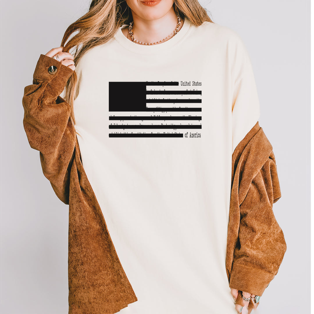 Redacted American Flag Vintage Soft Unisex T-shirt 