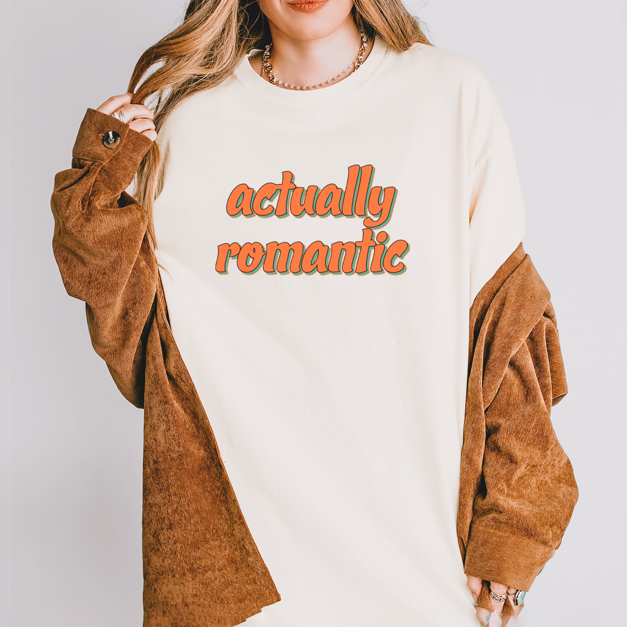 Actually Romantic Vintage Soft Unisex T-shirt 