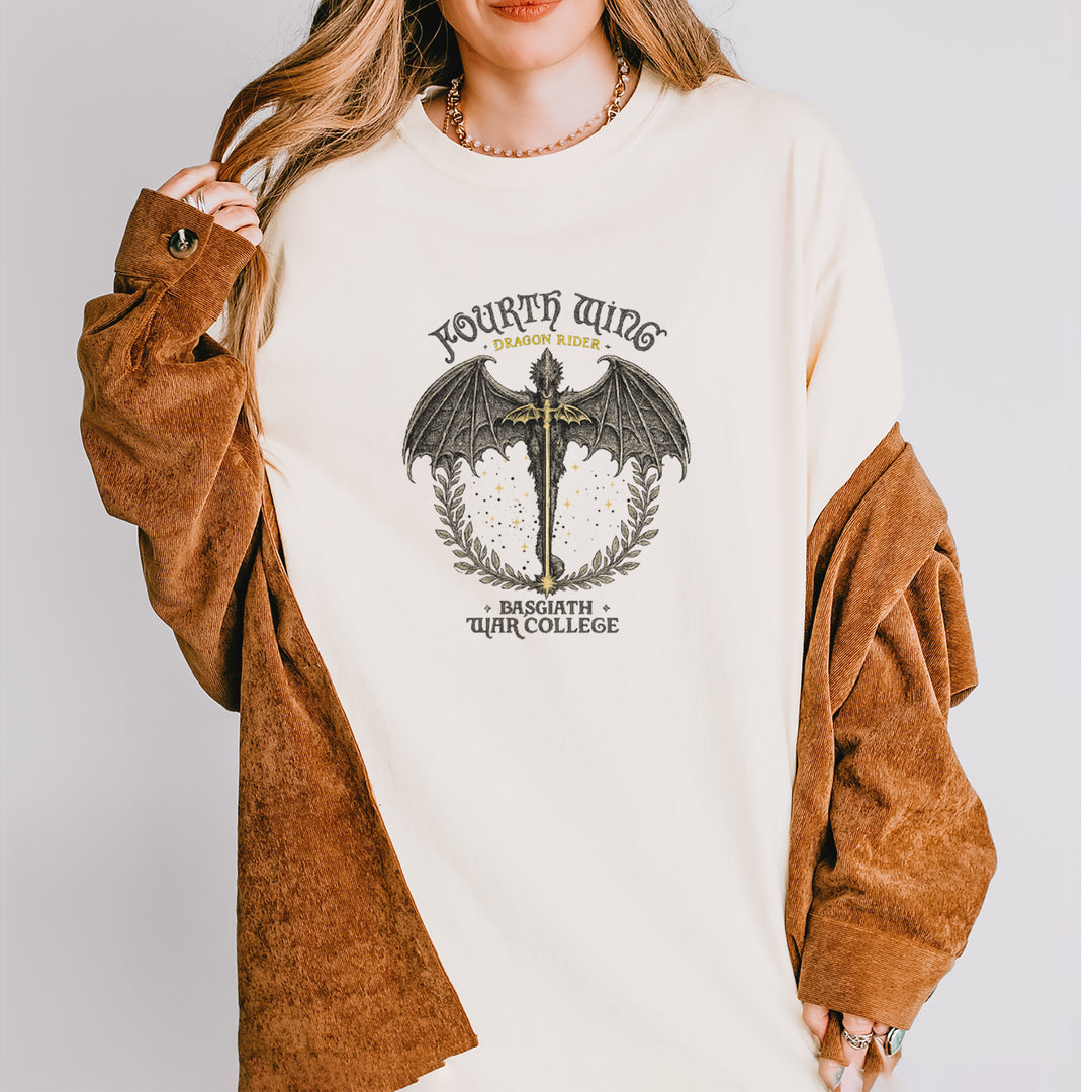 Fourth Wing Dragon Rider Vintage Basgiath War College Vintage Soft Unisex T-shirt 