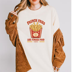 French Fries Are Finger Food IYKYK Vintage Soft Unisex T-shirt 