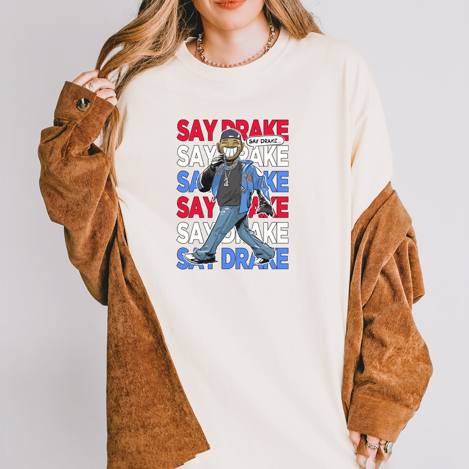 Say Drake Smiling Meme Mustard Vintage Soft Unisex T-shirt 