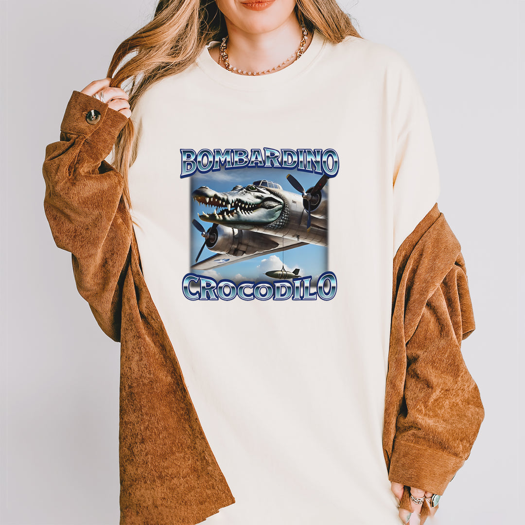 Bombardino Crocodilo Brainrot Vintage Soft Unisex T-shirt 