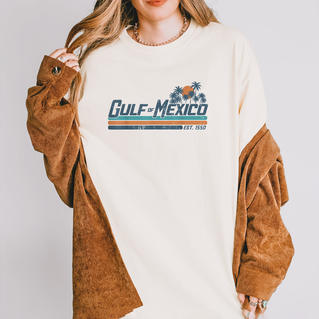 Gulf Of Mexico Established Year 1550 Vintage Soft Unisex T-shirt 