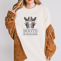 Boots On The Ground Bling Vintage Soft Unisex T-shirt 