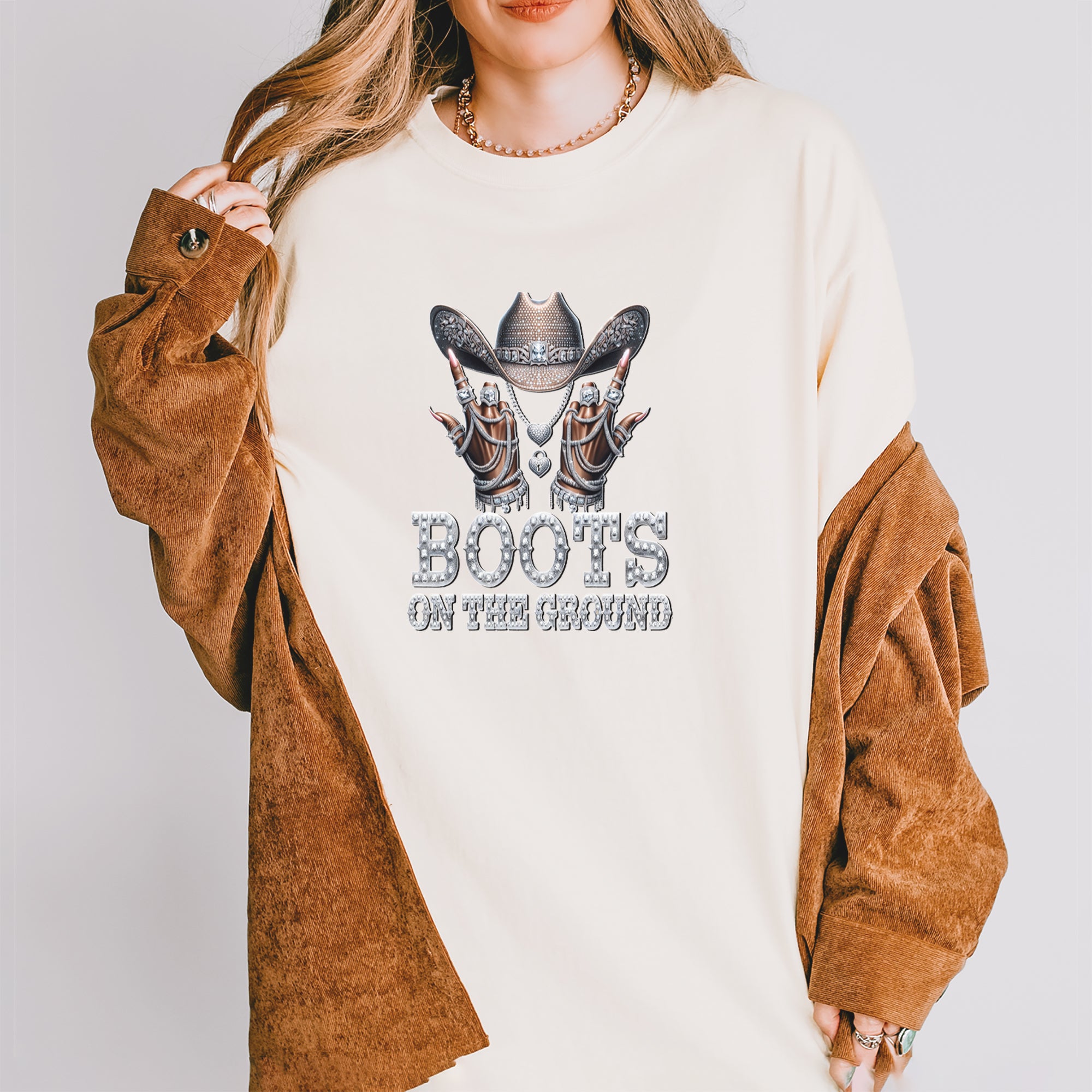 Boots On The Ground Bling Vintage Soft Unisex T-shirt 