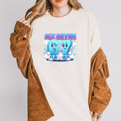 67 Six Seven Meme Kawaii Cloud Vintage Soft Unisex T-shirt 