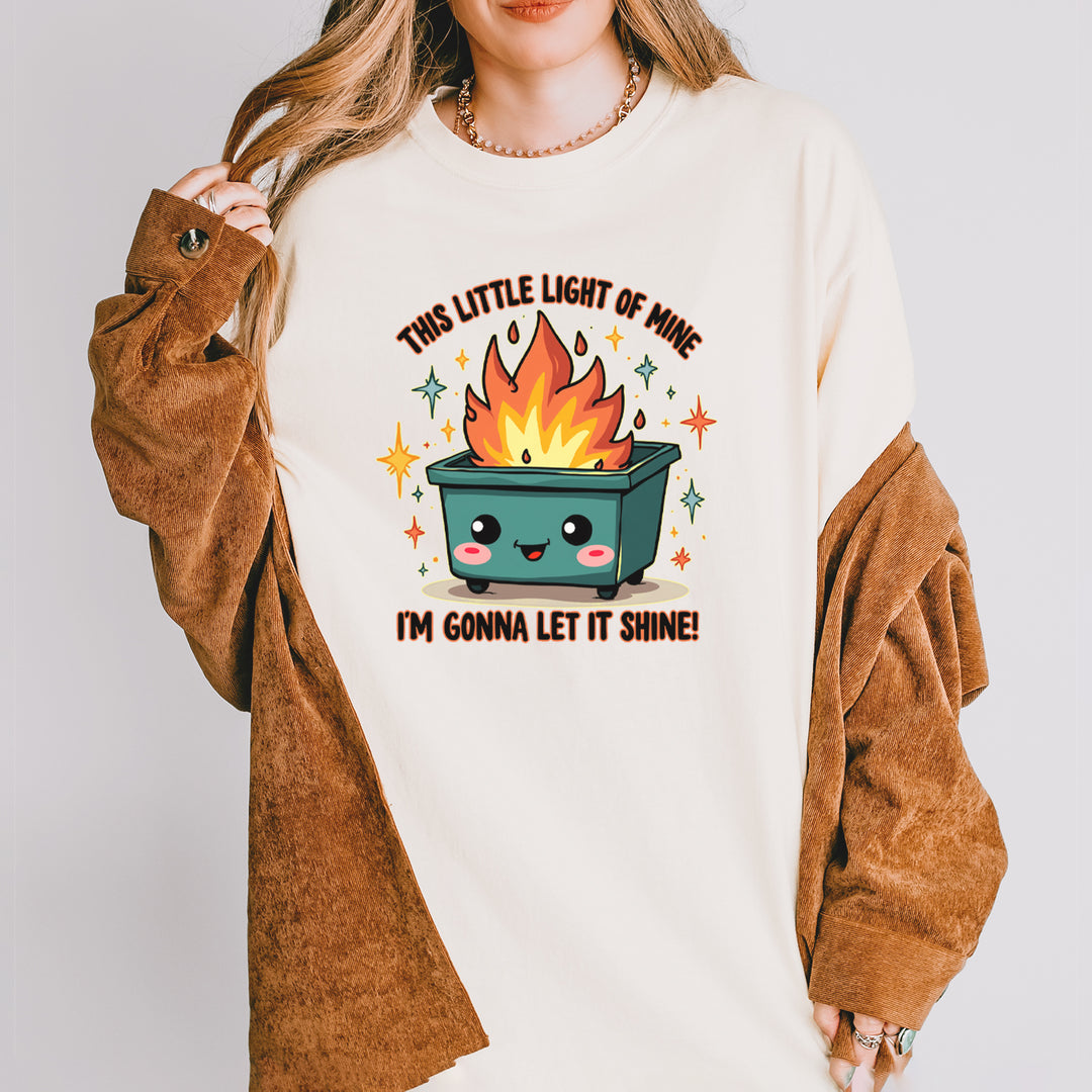 This Little Light of Mine Dumpster Fire Smile Face Vintage Soft Unisex T-shirt 