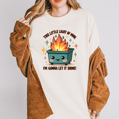 This Little Light of Mine Dumpster Fire Smile Face Vintage Soft Unisex T-shirt 
