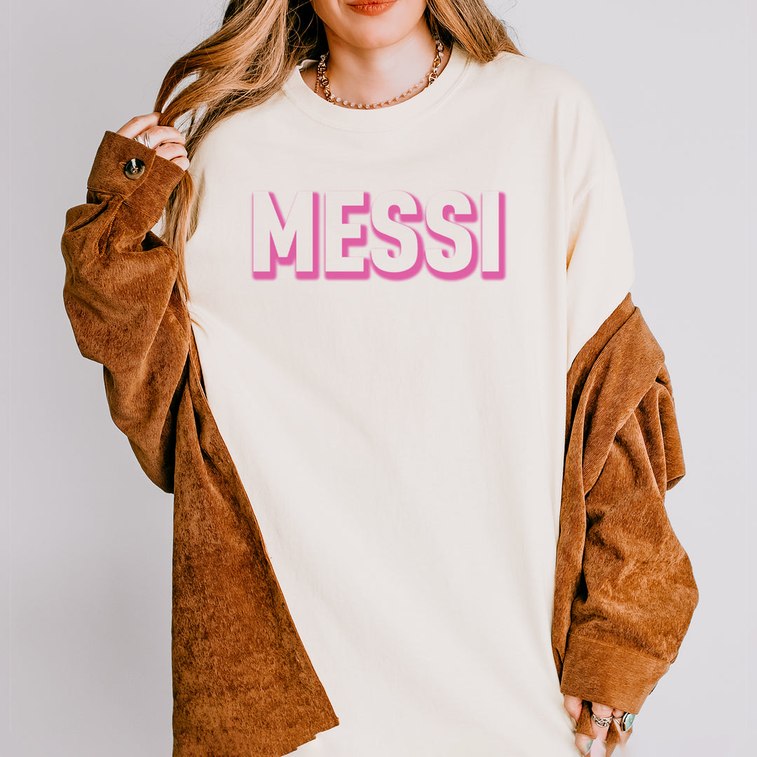 Messi OUTLINE Miami Futbol Vintage Soft Unisex T-shirt 