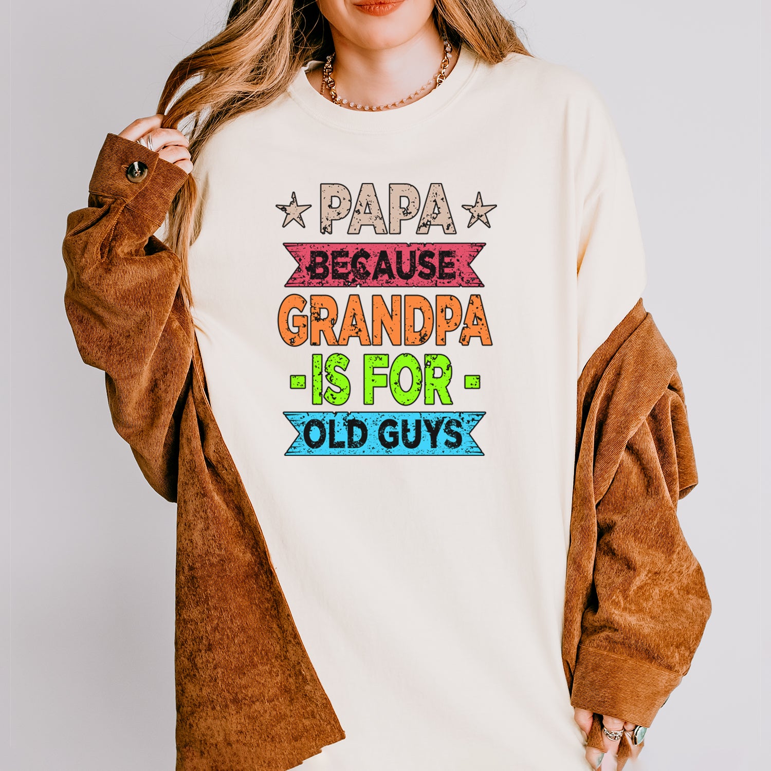 Papa Because Grandpa Is For Old Guys Vintage Soft Unisex T-shirt 