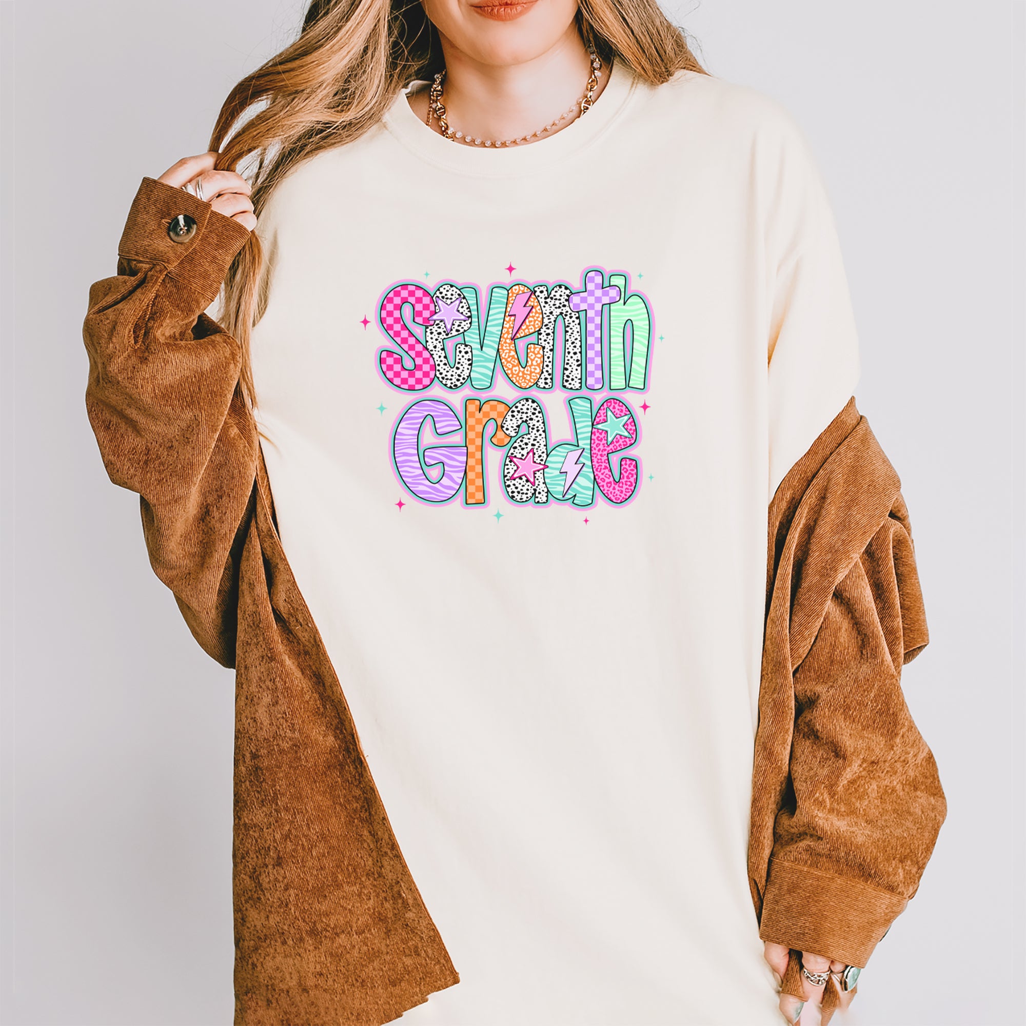 Seventh Grade Swagger Colorful Back to School Vintage Soft Unisex T-shirt 
