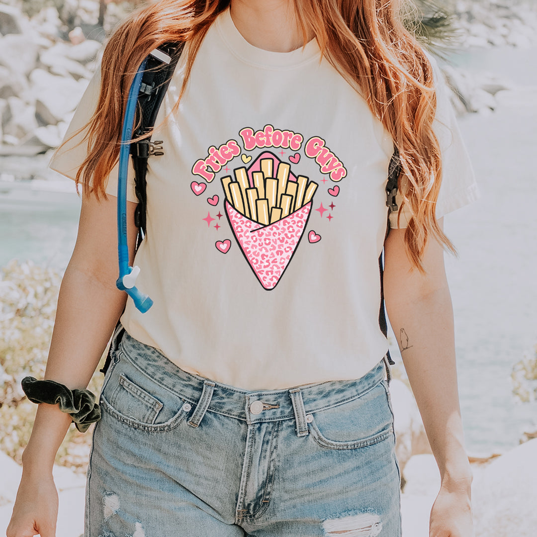 Fries Before Guys Vintage Soft Unisex T-shirt 
