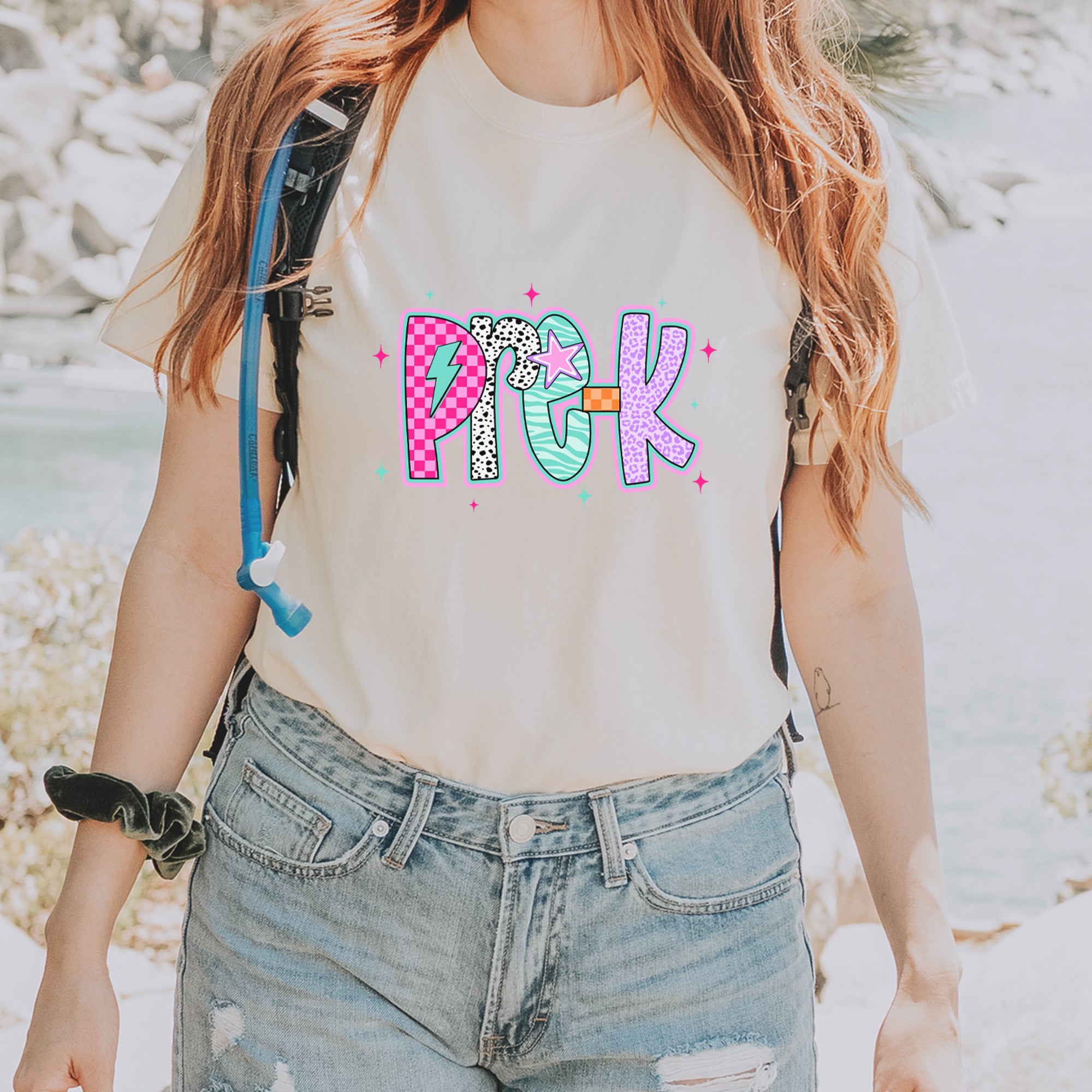 Pre-K Party Time Colorful Back to School Vintage Soft Unisex T-shirt 