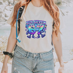 Six Seven 67 Retro Pixel Buddies Vintage Soft Unisex T-shirt 