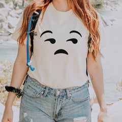 Emoticon Whatever Smile Face graphic on Garment-Dyed Heavyweight Unisex T-Shirt alternate view 5
