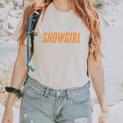 Showgirl Orange Glitter Vintage Soft Unisex T-shirt 