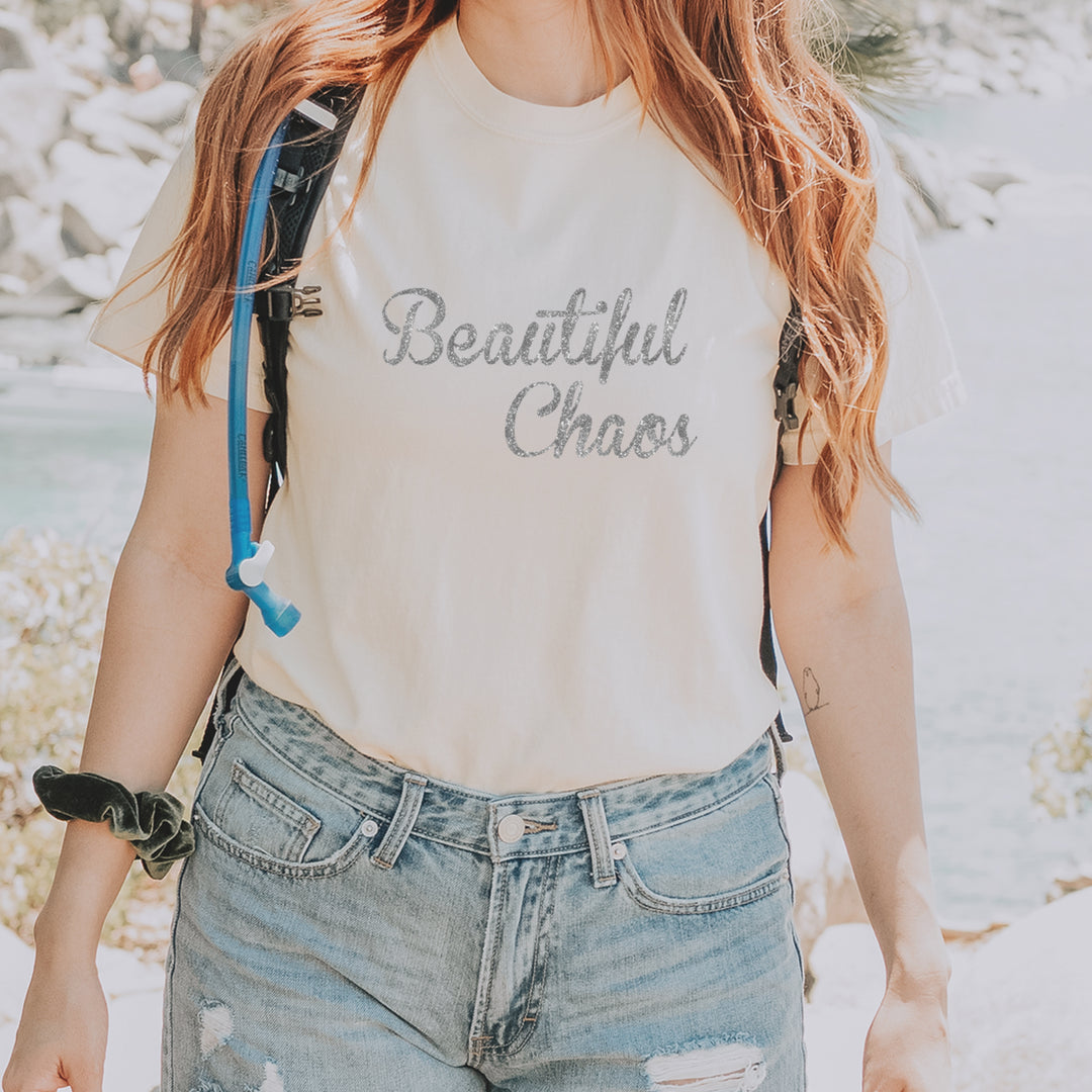 Beautiful Chaos Glitter Music Festival Vintage Soft Unisex T-shirt 