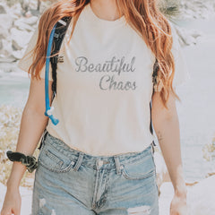 Beautiful Chaos Glitter Music Festival Vintage Soft Unisex T-shirt 