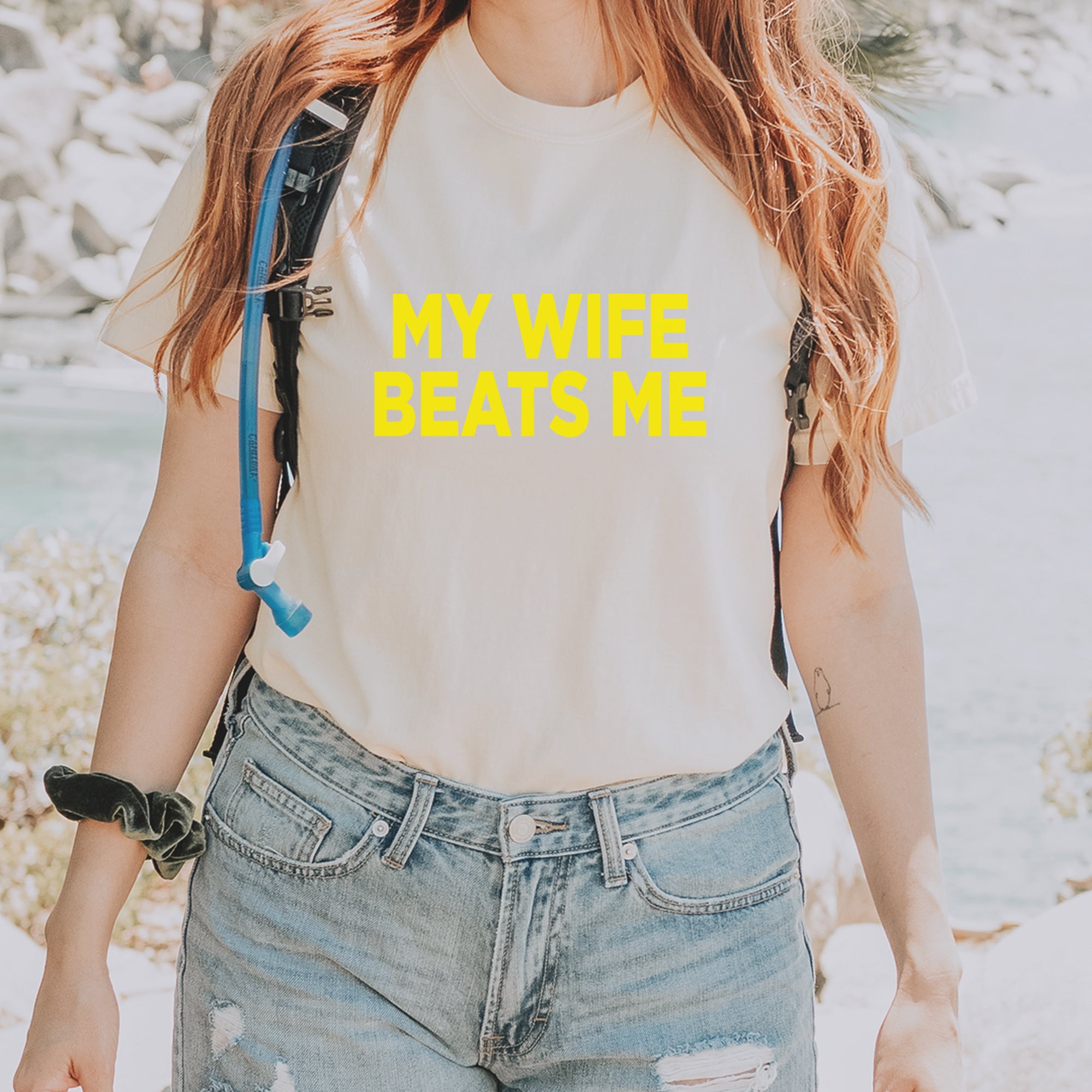 My Wife Beats Me Funny Vintage Soft Unisex T-shirt 