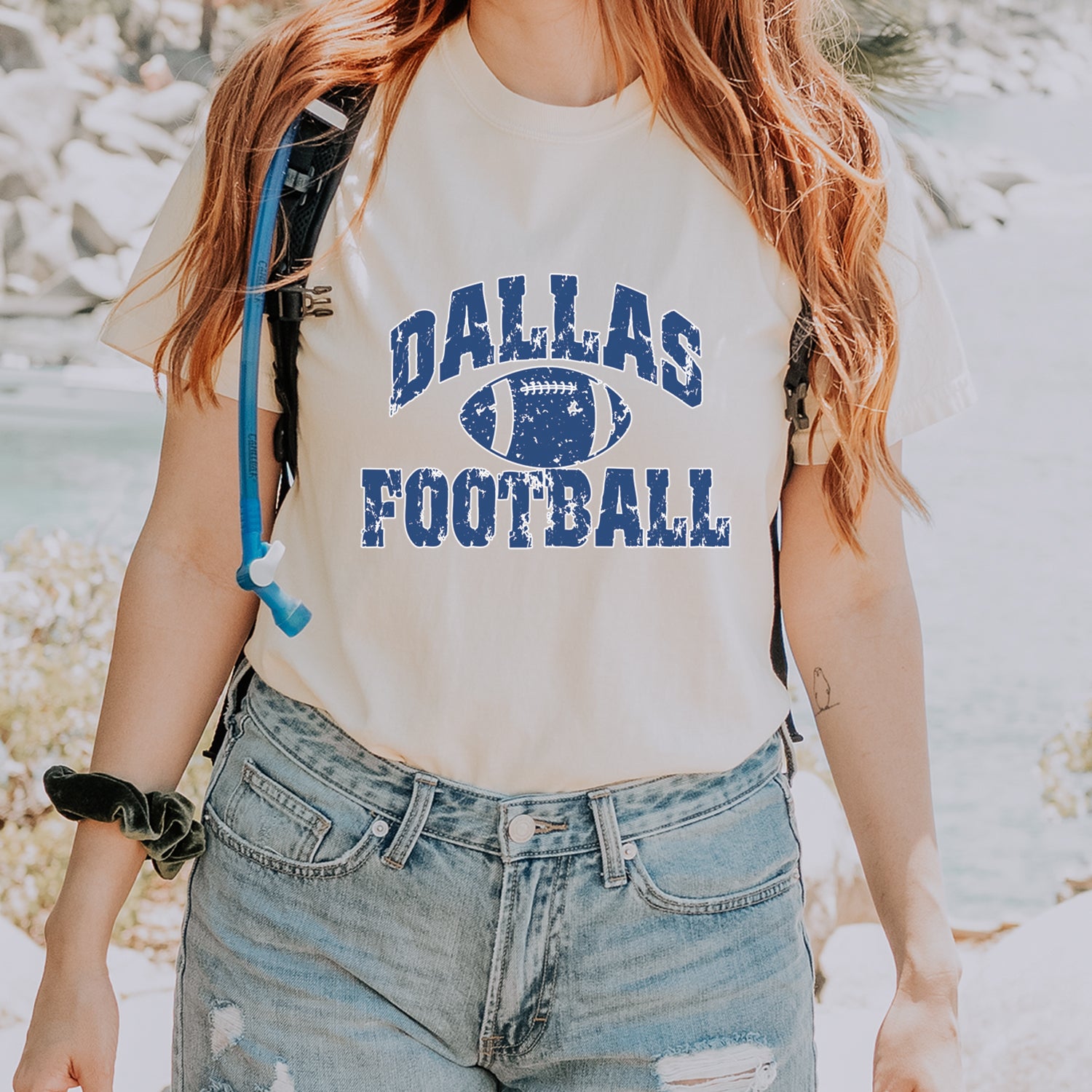 Dallas Distressed Football Vintage Soft Unisex T-shirt 