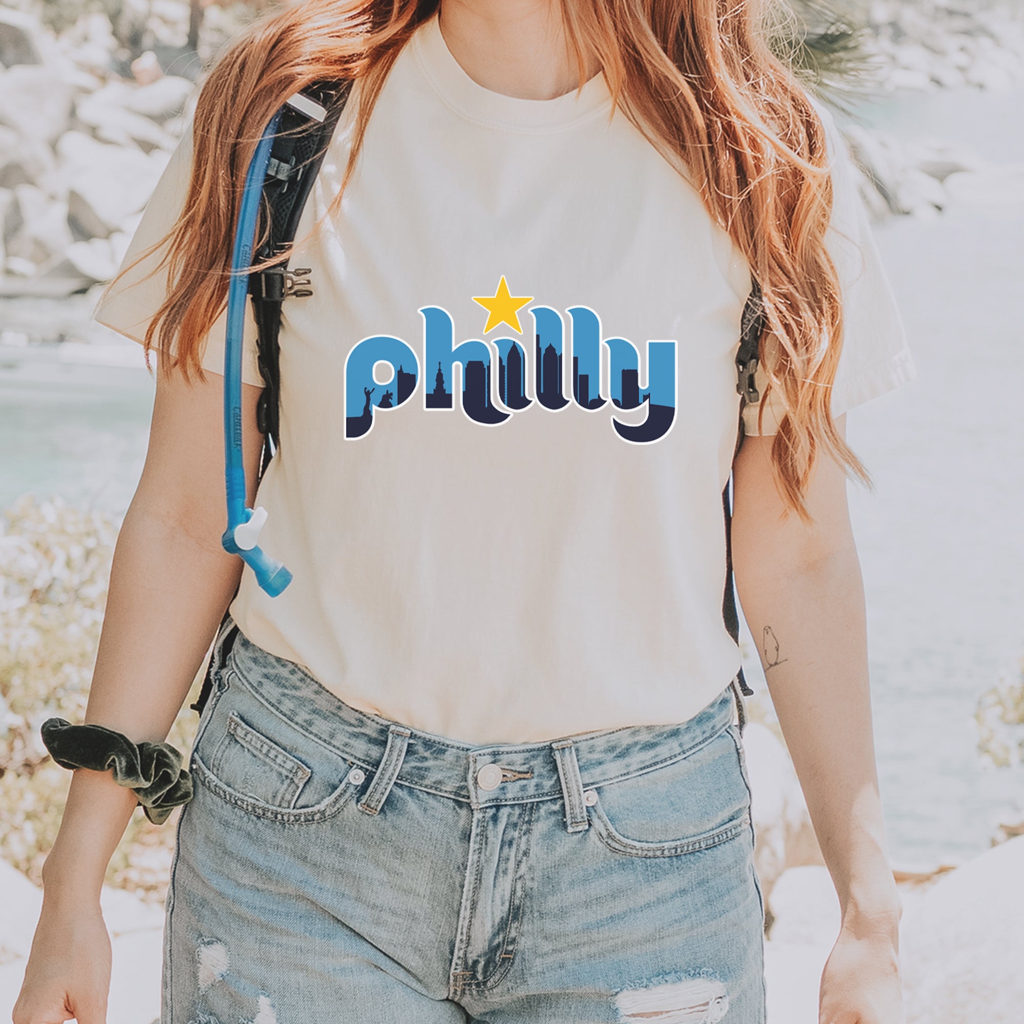 Skyline Philly Philadelphia Vintage Soft Unisex T-shirt 