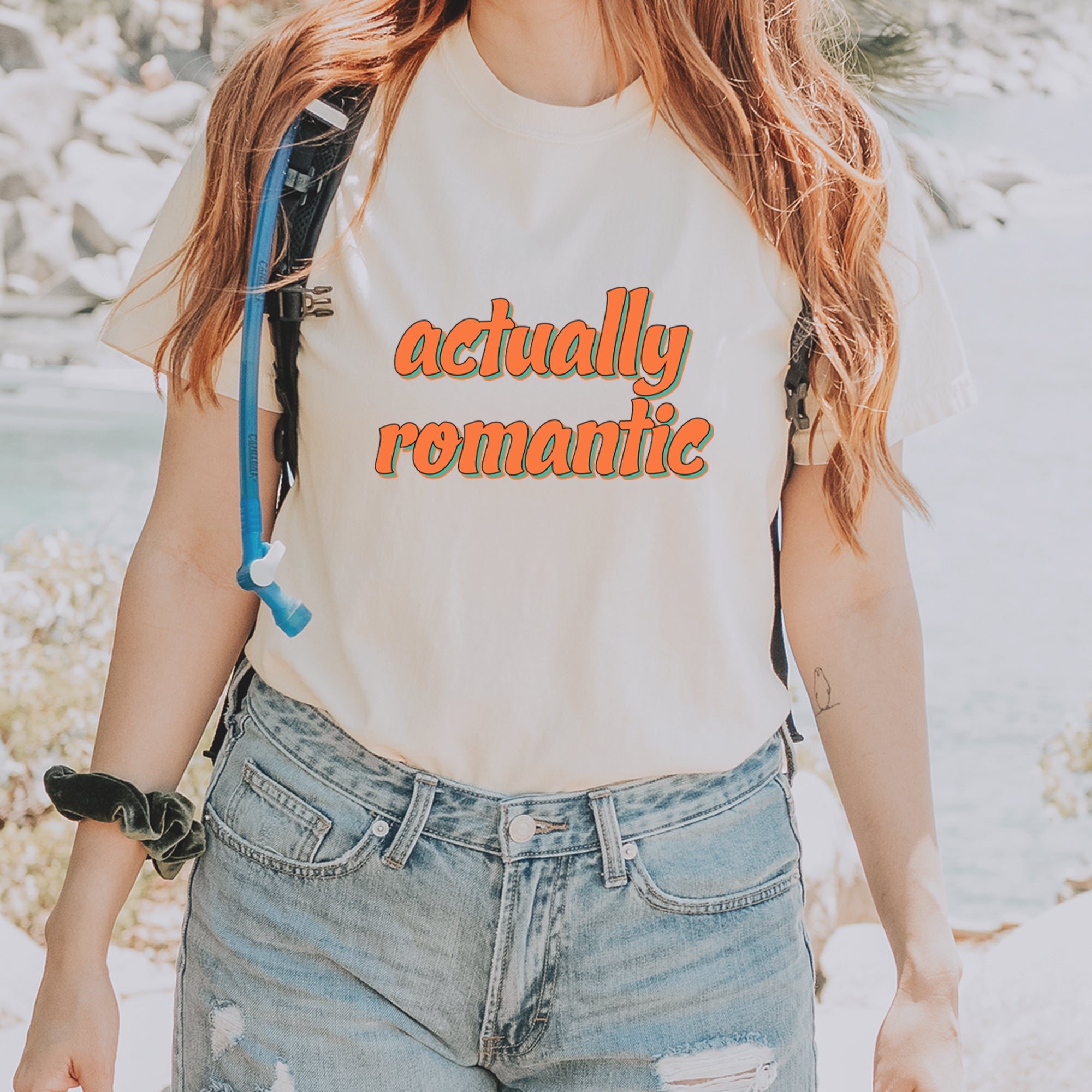 Actually Romantic Vintage Soft Unisex T-shirt 