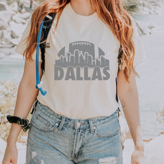 Dallas Texas Skyline Vintage Soft Unisex T-shirt 