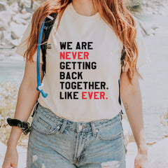 We Are Never Getting Back Together TTPD Eras Outfit Vintage Soft Unisex T-shirt