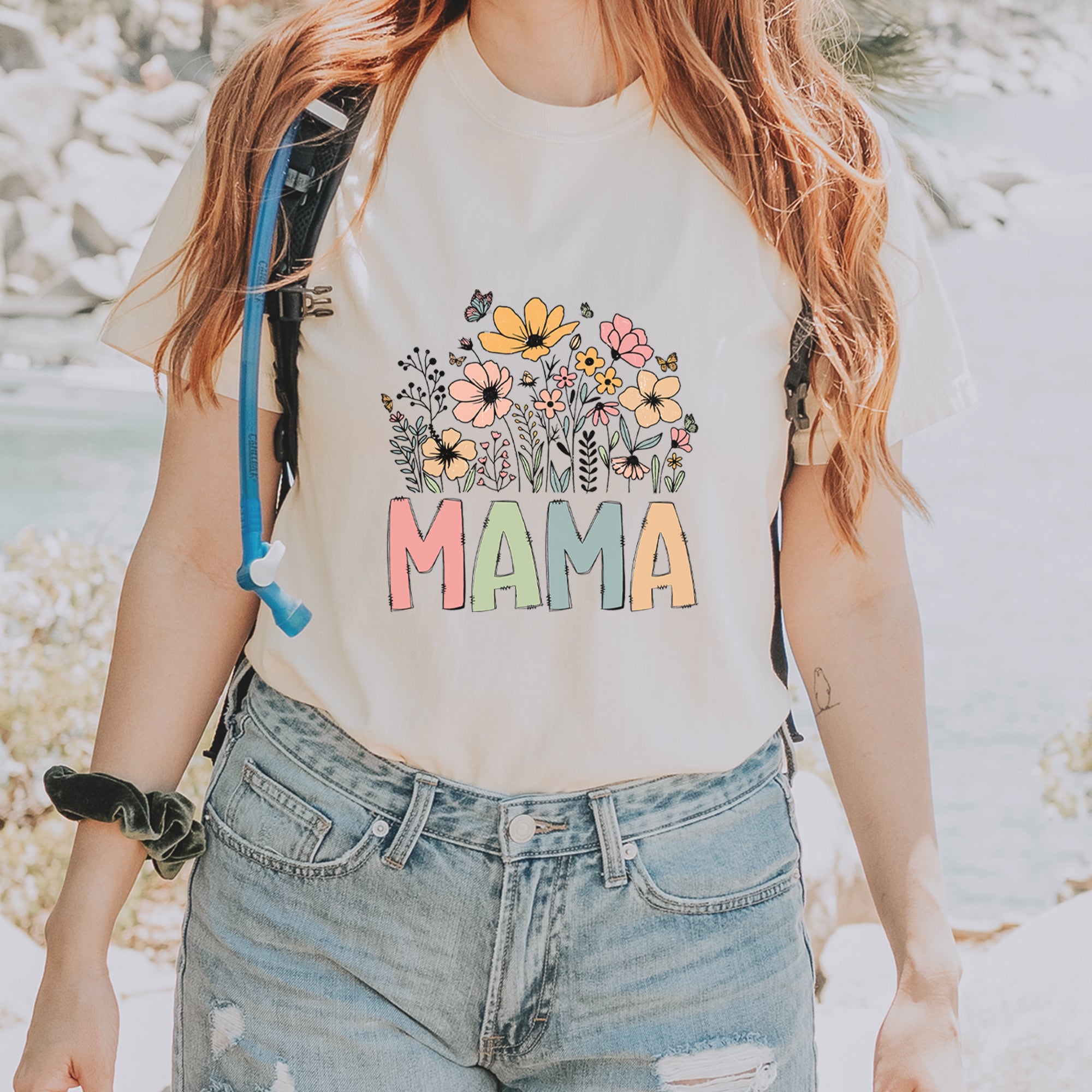 Mama Wildflower Retro Flower Vintage Soft Unisex T-shirt 