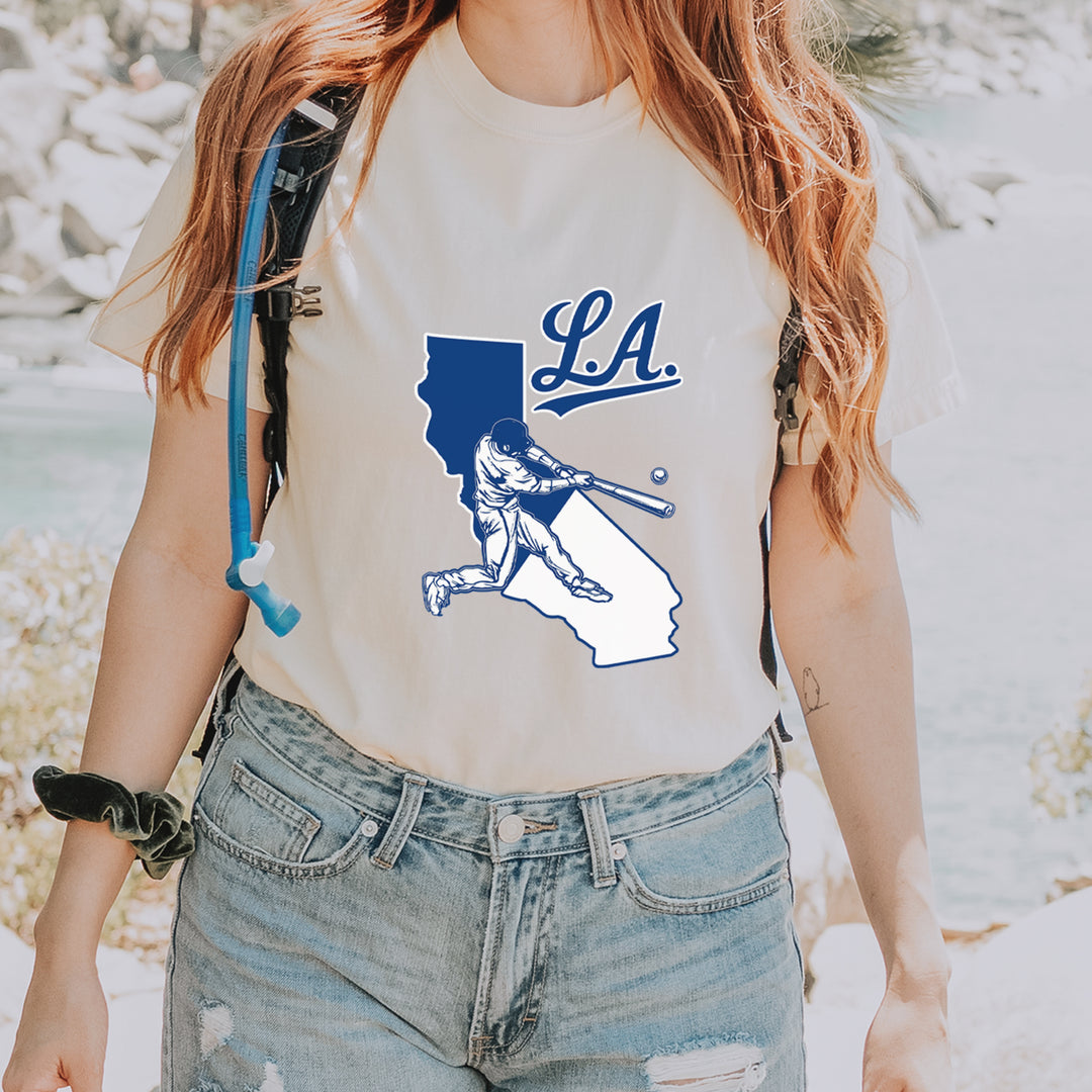 Los Angeles Baseball Batter Up Vintage Soft Unisex T-shirt 