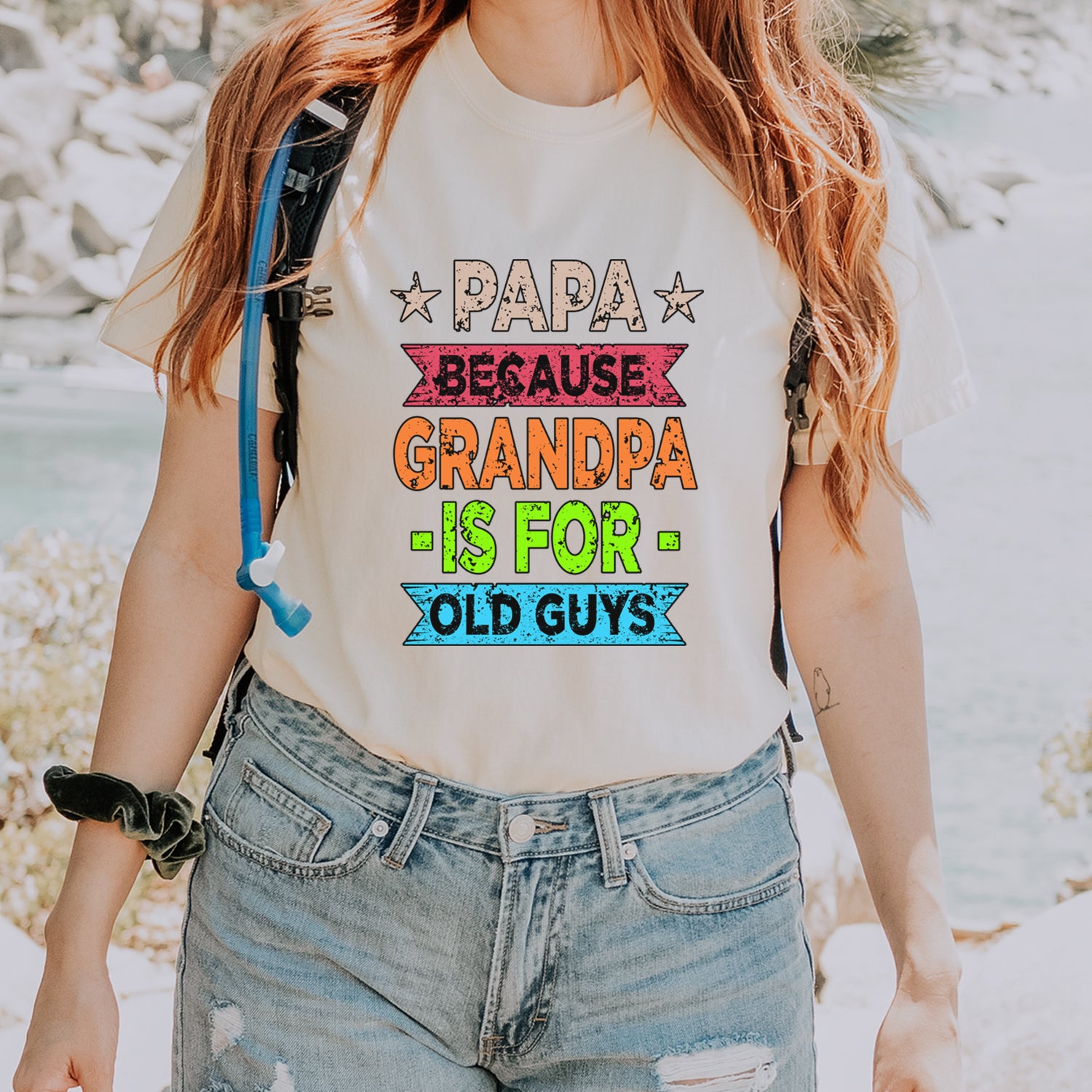 Papa Because Grandpa Is For Old Guys Vintage Soft Unisex T-shirt 