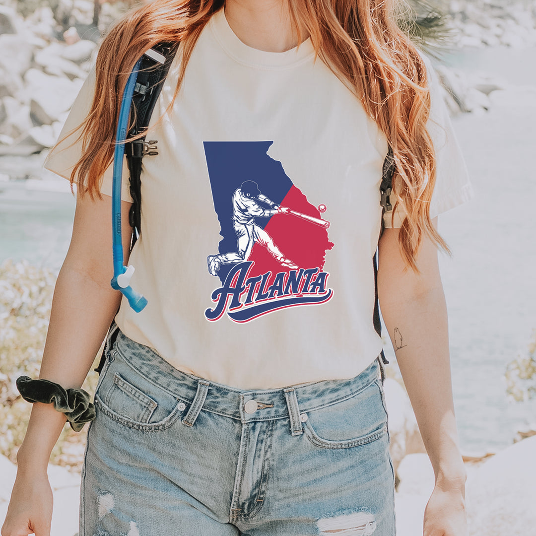 Atlanta Georgia Batter Up Vintage Soft Unisex T-shirt 