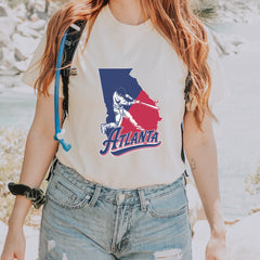 Atlanta Georgia Batter Up Vintage Soft Unisex T-shirt 