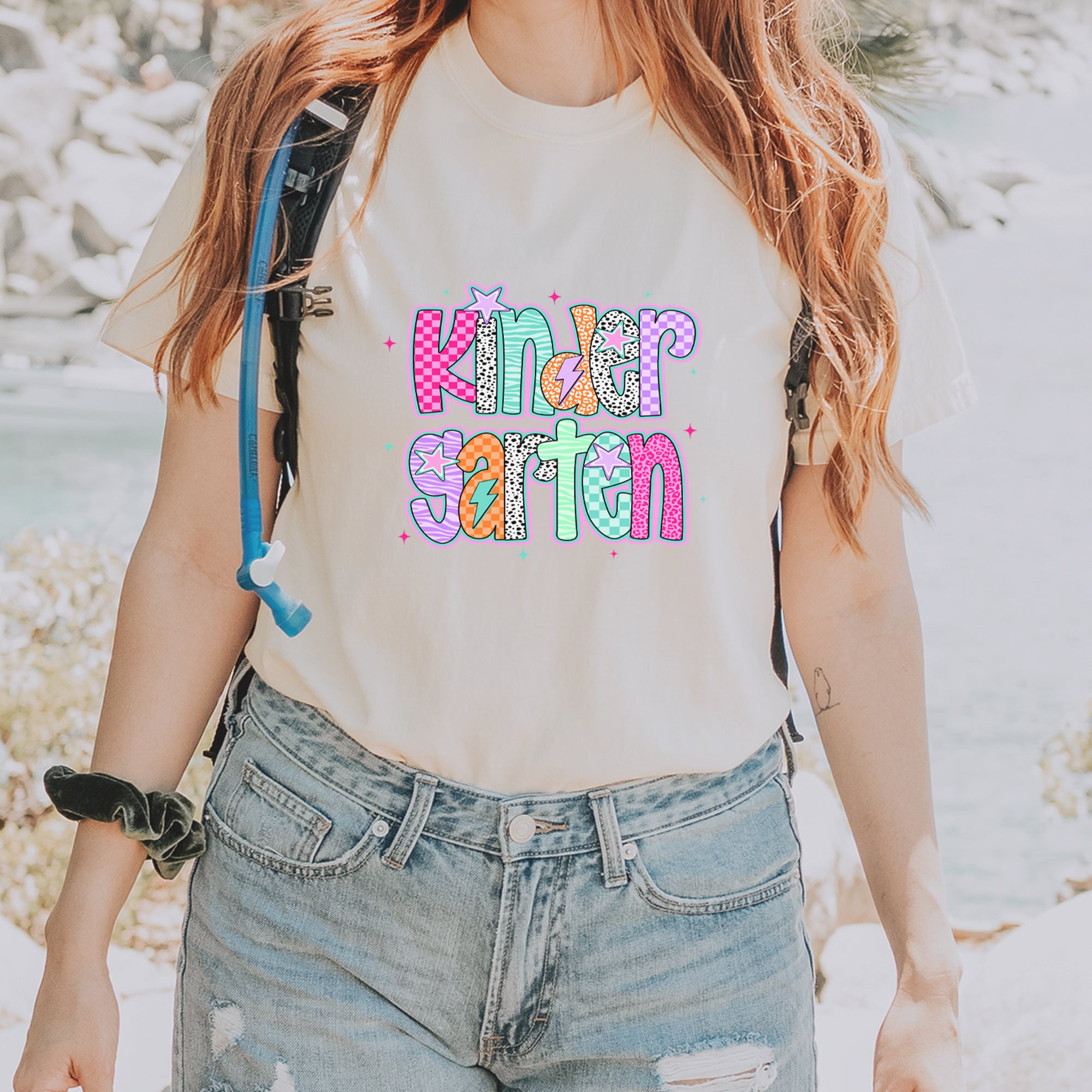 Kindergarten Cutie Colorful Back to School Vintage Soft Unisex T-shirt 