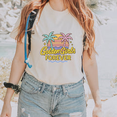 Golden Girls Forever Retro Sunset Vintage Soft Unisex T-shirt 