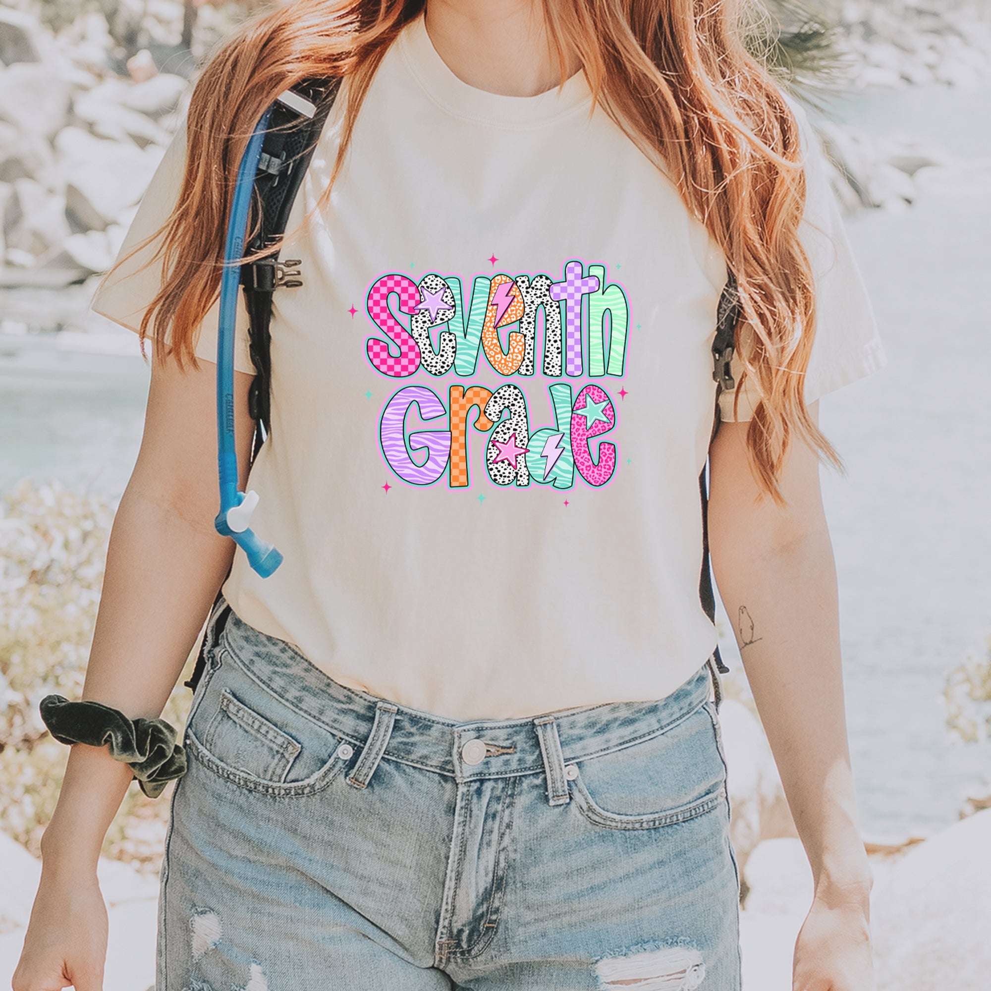 Seventh Grade Swagger Colorful Back to School Vintage Soft Unisex T-shirt 