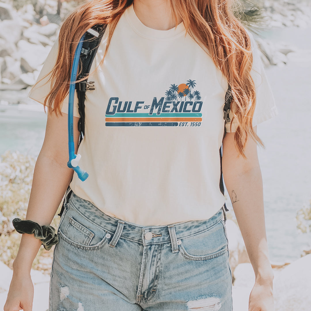 Gulf Of Mexico Established Year 1550 Vintage Soft Unisex T-shirt 