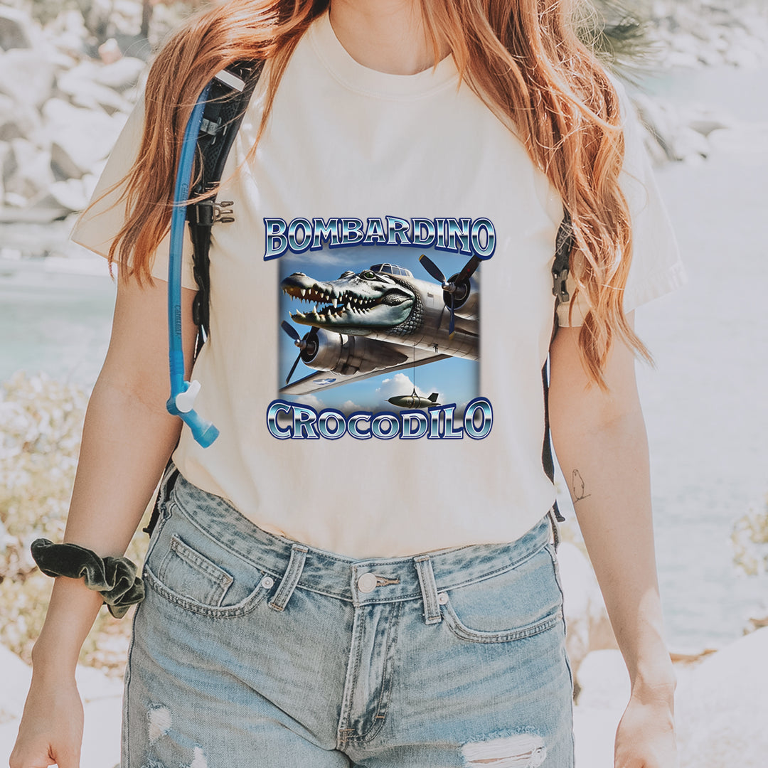 Bombardino Crocodilo Brainrot Vintage Soft Unisex T-shirt 