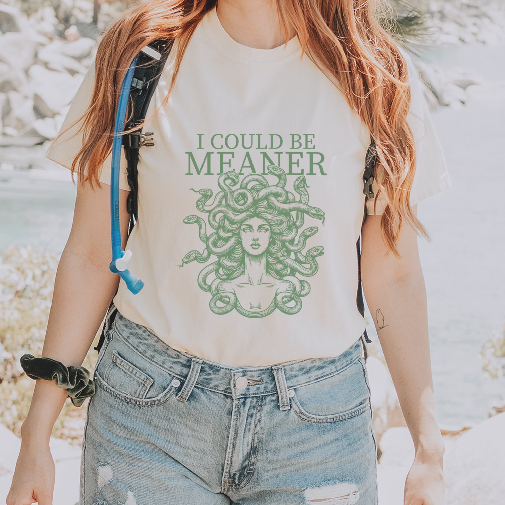 Medusa I Could Be Meaner Vintage Soft Unisex T-shirt 
