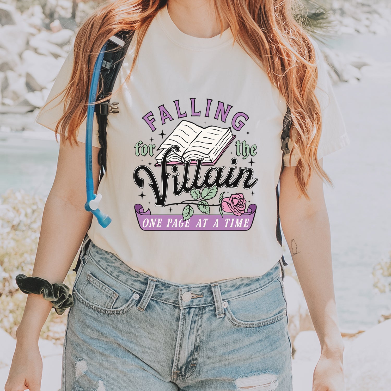 Falling For The Villain One Page At A Time Vintage Soft Unisex T-shirt 
