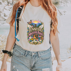 Tennessee Mountain Angel Wings Dolly Vintage Soft Unisex T-shirt 