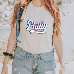 Philly Baseball Stitching Vintage Soft Unisex T-shirt 