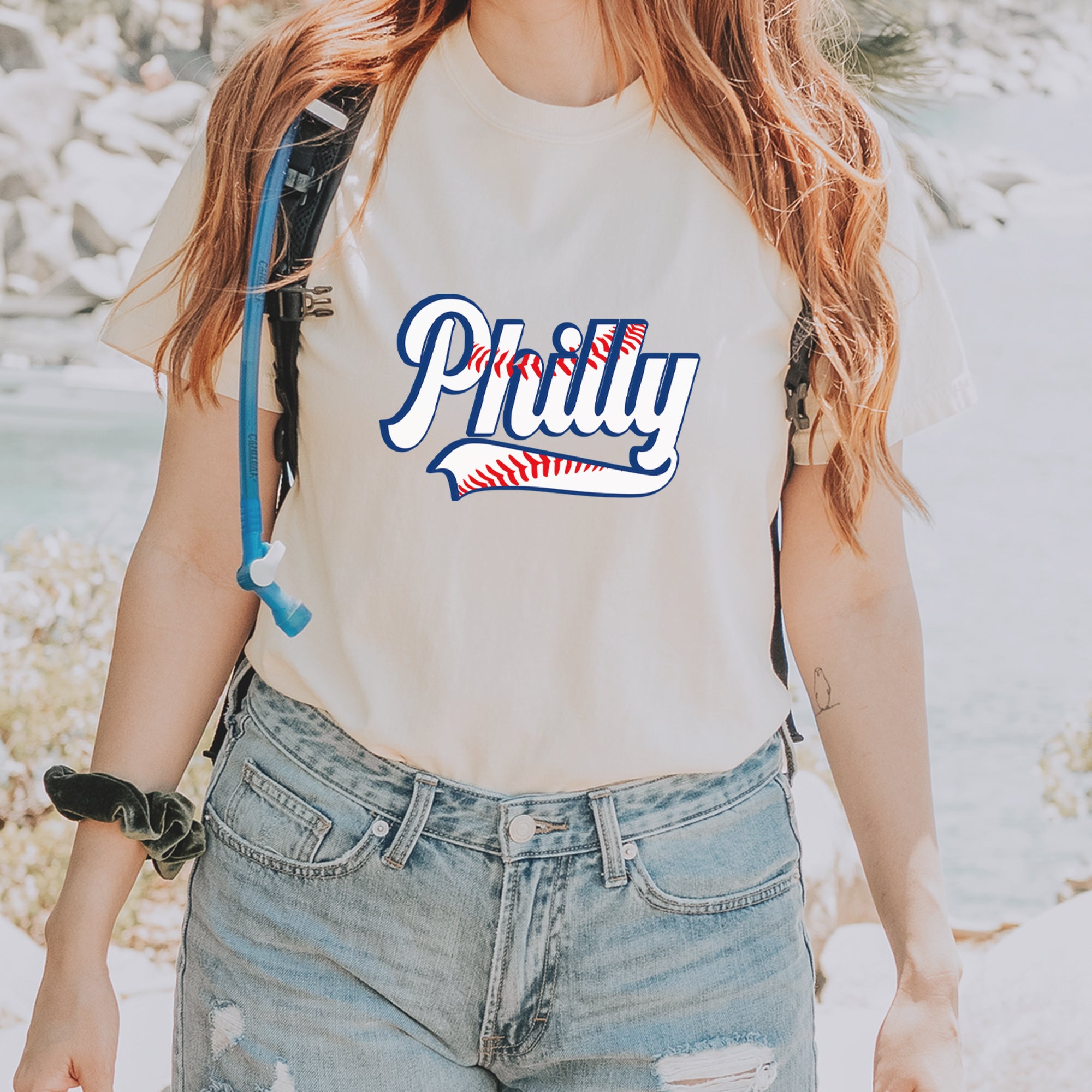Philly Baseball Stitching Vintage Soft Unisex T-shirt 