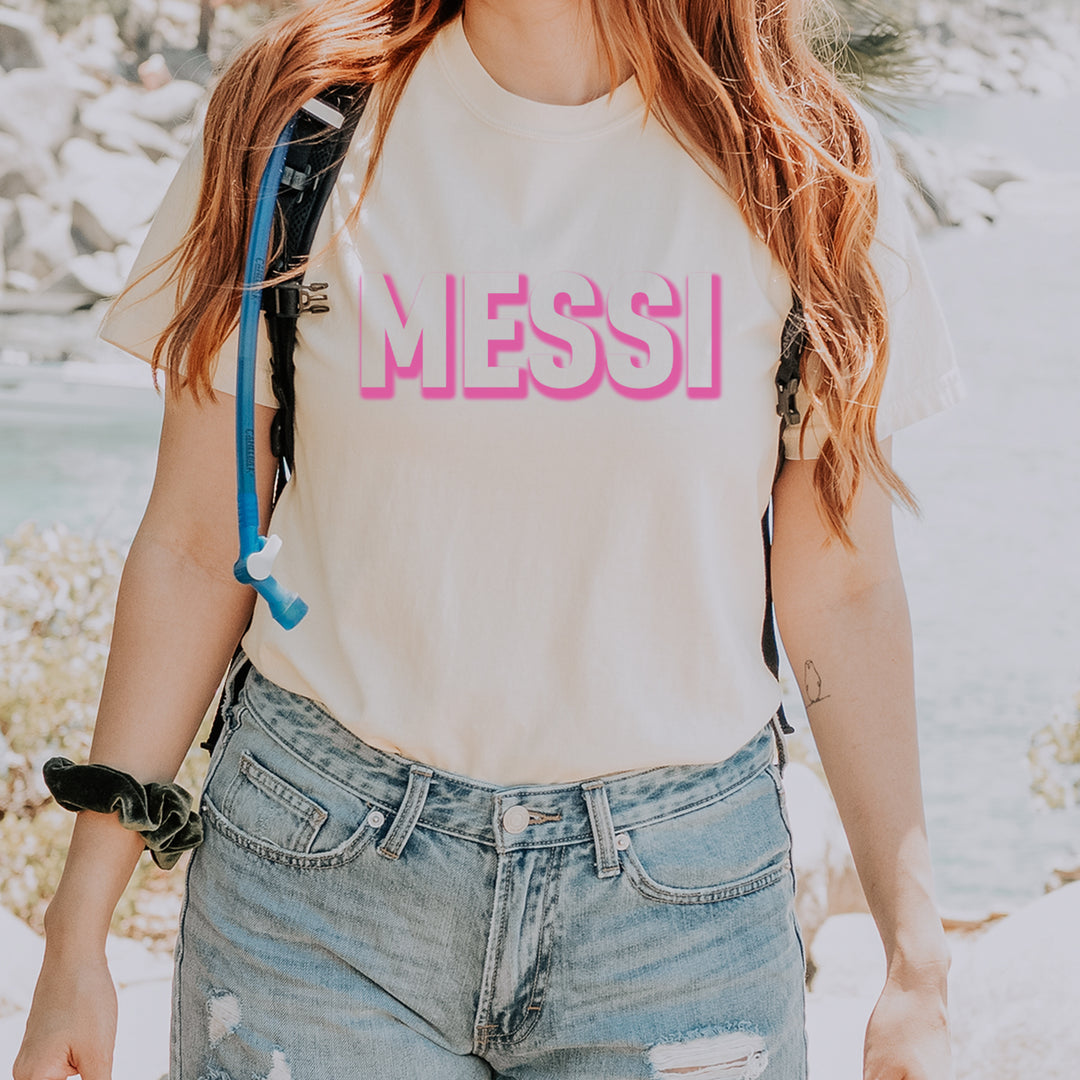 Messi OUTLINE Miami Futbol Vintage Soft Unisex T-shirt 